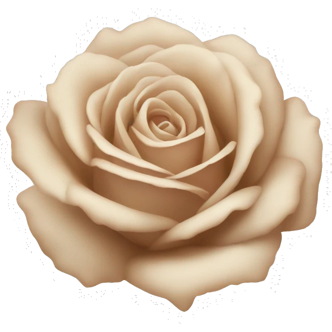 beige rose no stem emoji