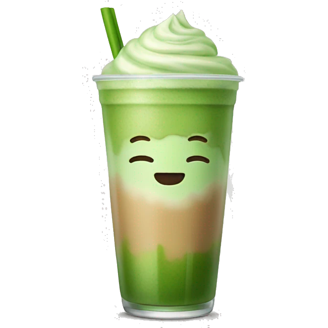 iced matcha latte  emoji