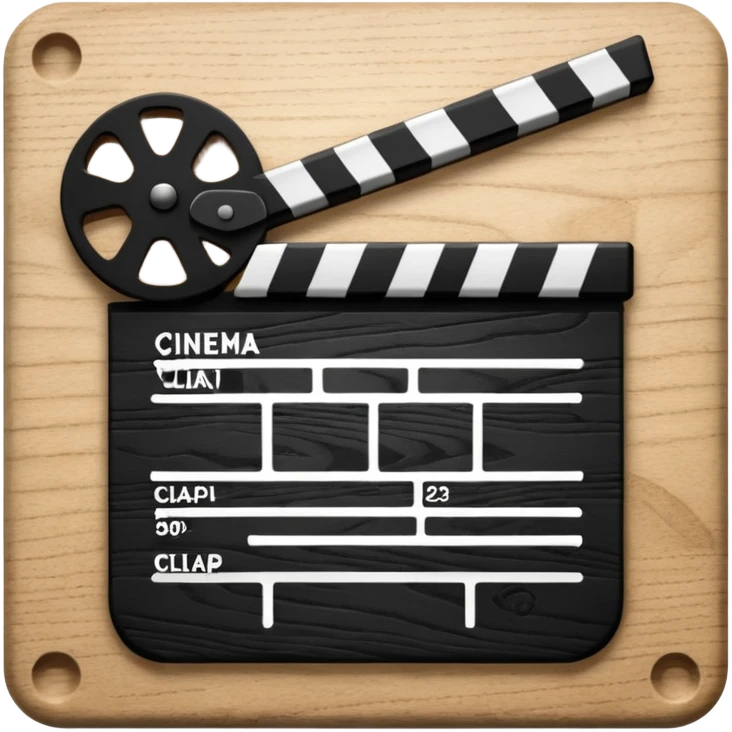 cinema clap (black and white) emoji
