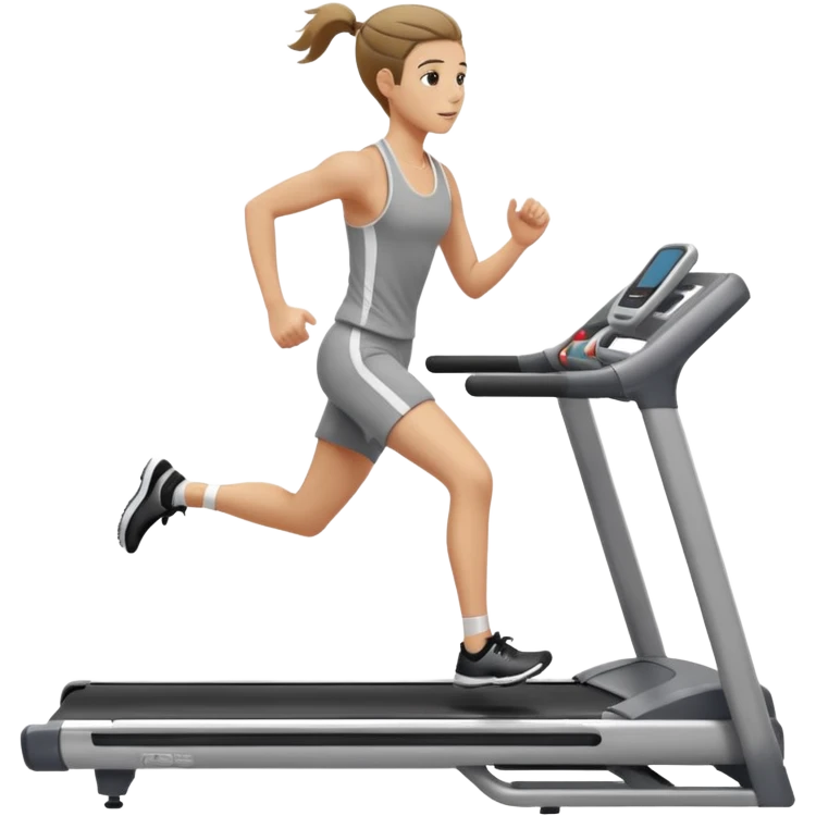 cinta de correr gimnasio con persona corriendo emoji