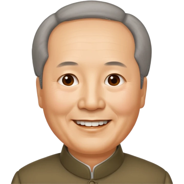 Mao zedong with receding hairline smiling emoji