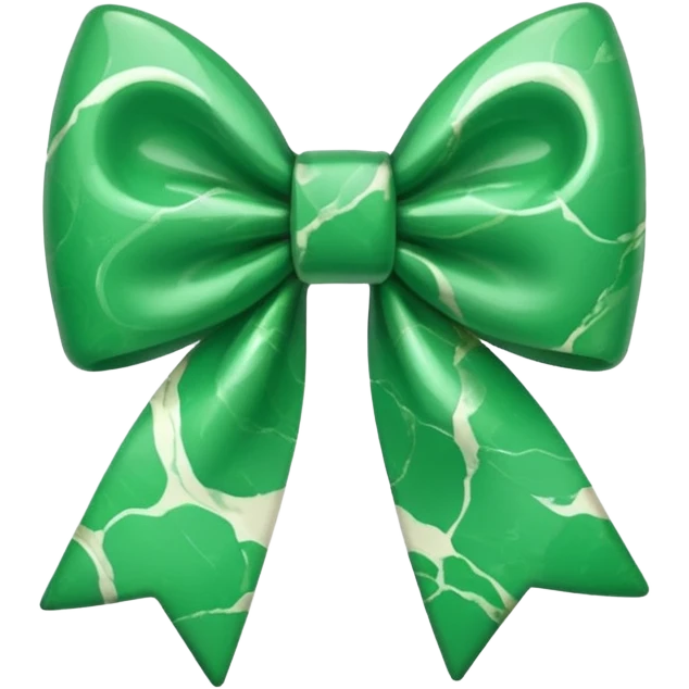 marble green bow emoji