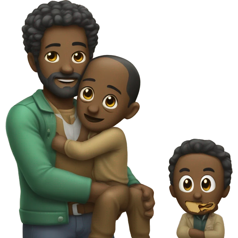 um homem doido com colher na mão emoji