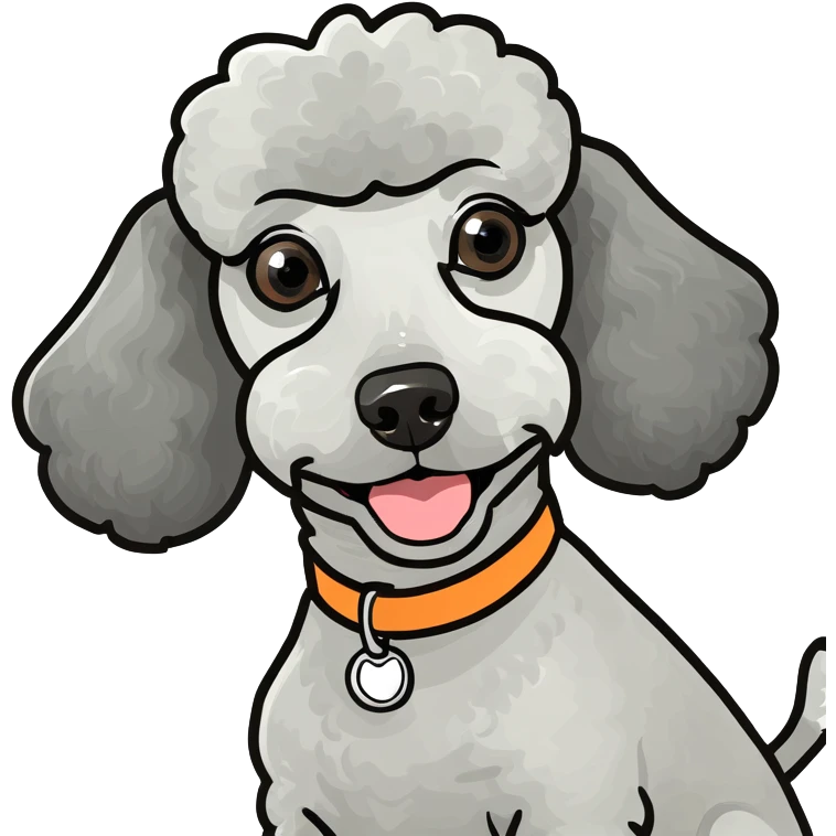 Dog poodle emoji