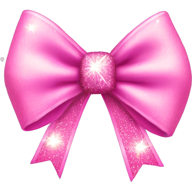pink bow with sparkles  emoji