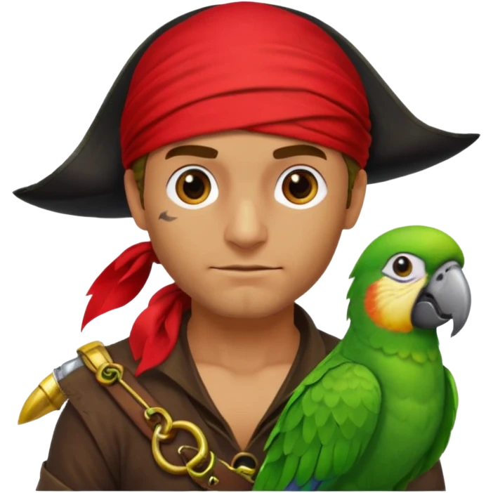 pirate and parrot emoji
