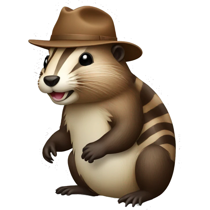 beaver as zebra with laptop emoji
