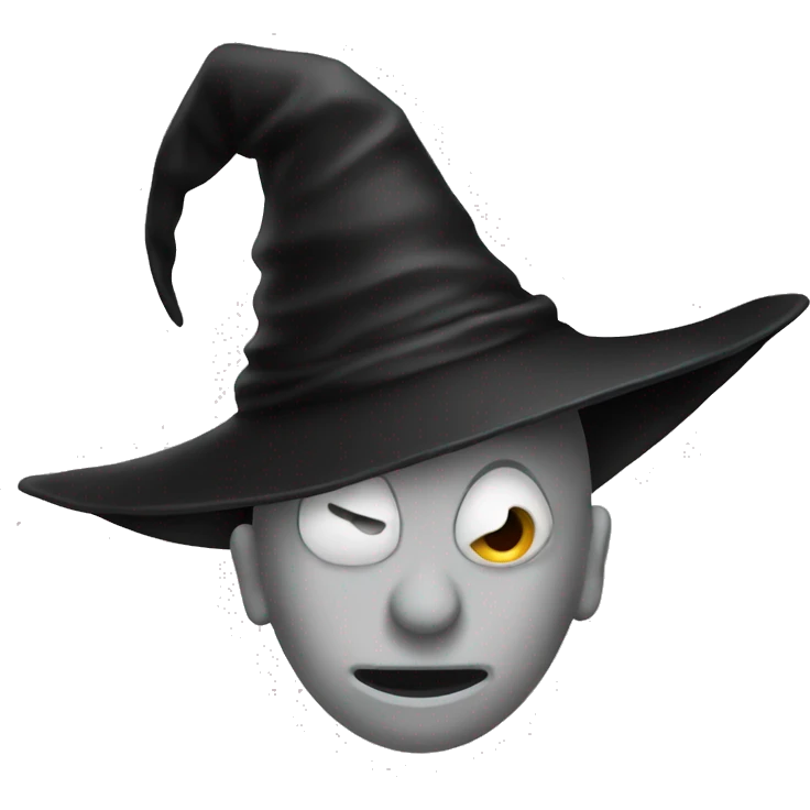 black pointy witch hat emoji