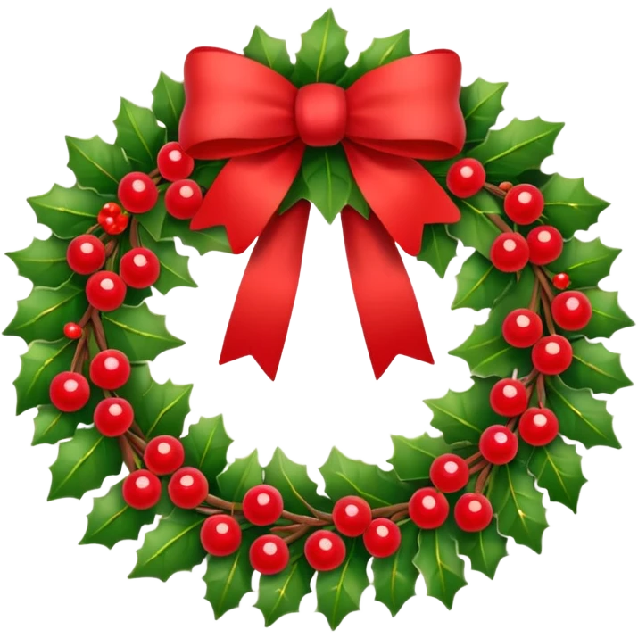 Christmas wreath emoji