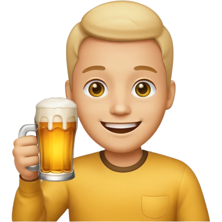 yellow face emoji +🍺 emoji
