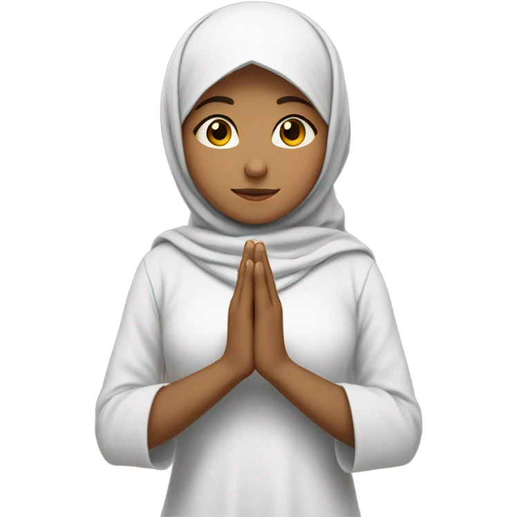 a muslim girl pray emoji