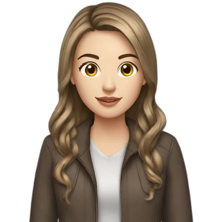 white girl brunette young emoji