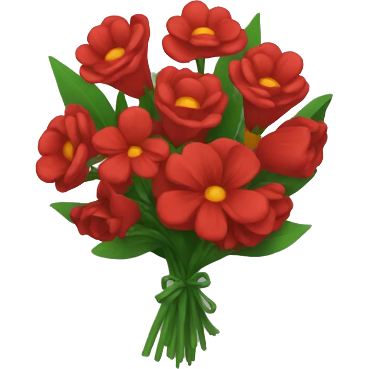 Red bouquet of flowers emoji