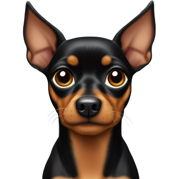 Fat black & tan min pin emoji