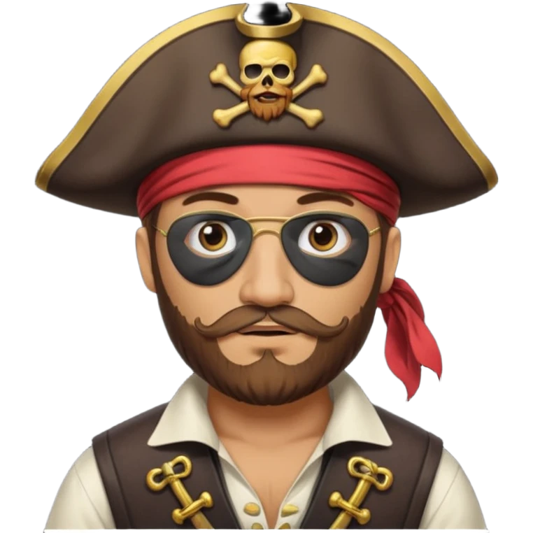 pirate captain eye pach beard emoji