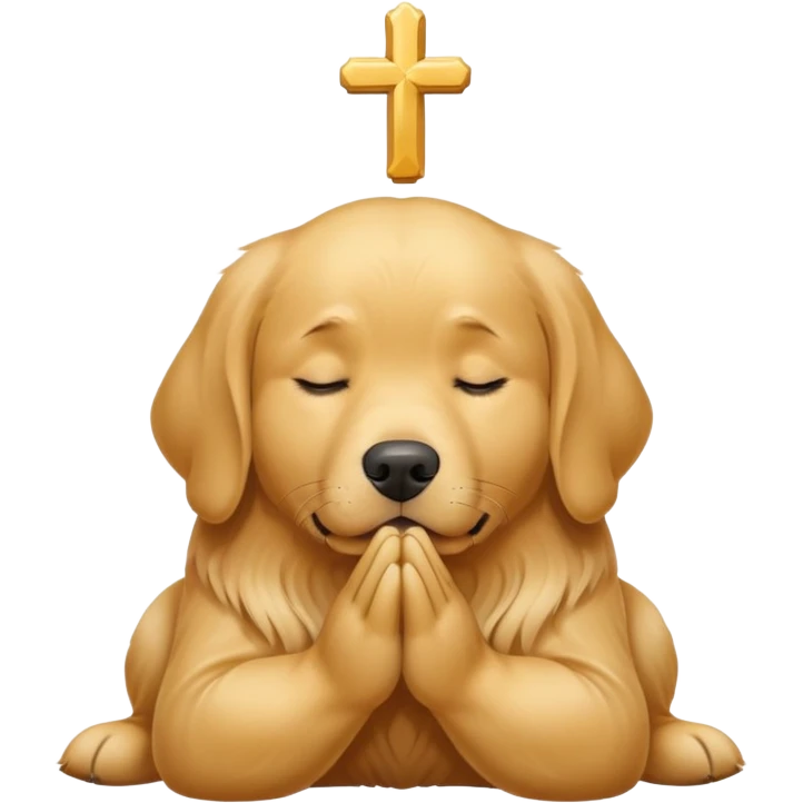 Dog praying  emoji