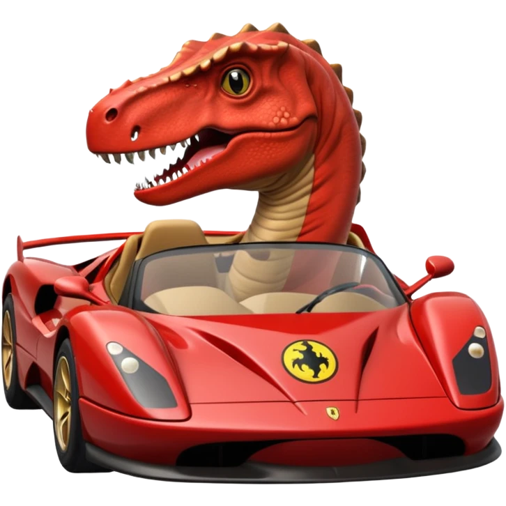 Ferrari ile gezen star wars dinozor u emoji