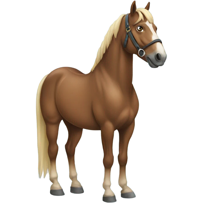 Horse wearing pants emoji
