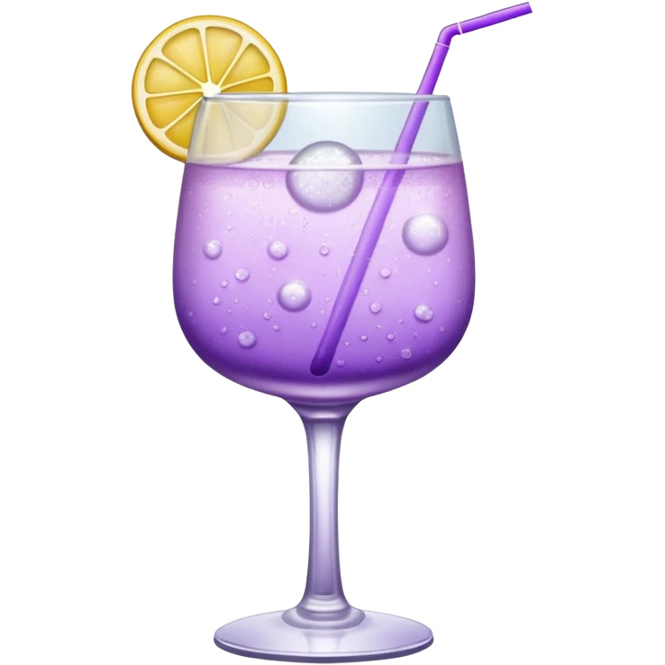 Cocktail light purple with high glass emoji