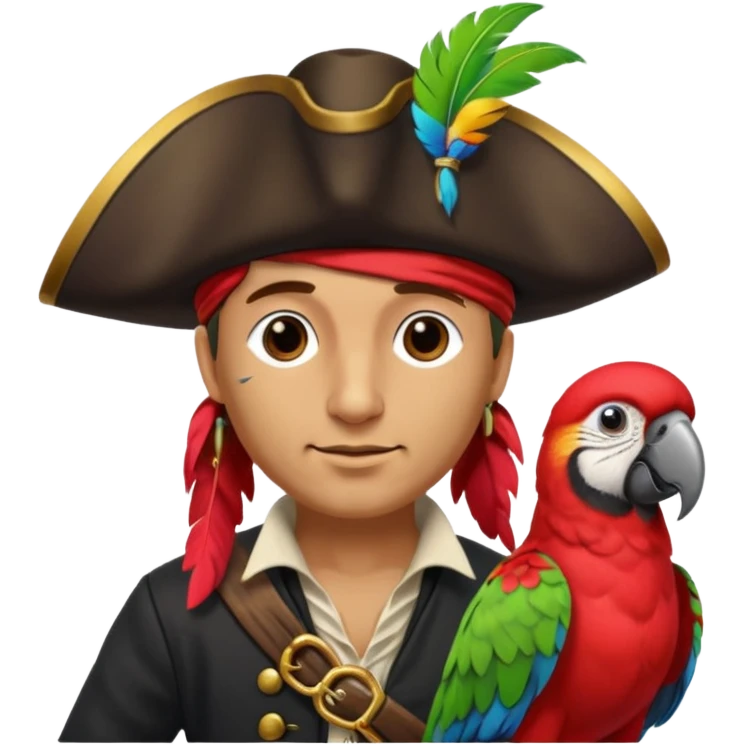 pirate and parrot emoji