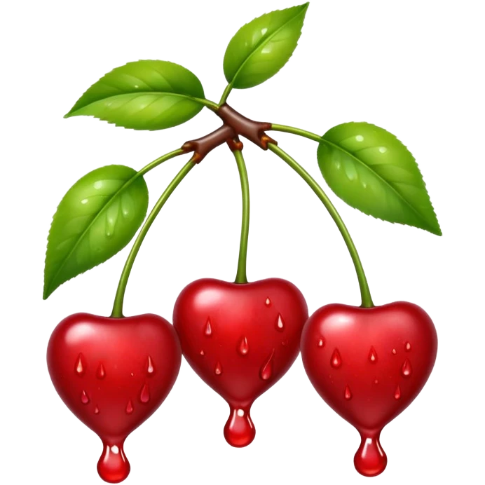 cherries dripping with water emoji