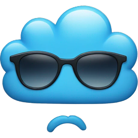 Blue cloud wearing sunglasses emoji