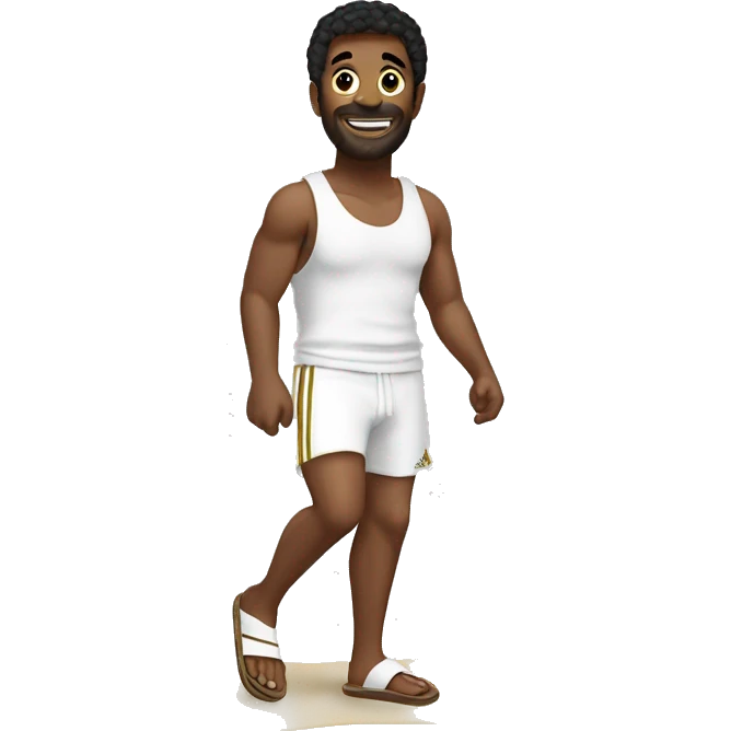 the emote shoud be a gif with dancing Adidas beach slippers emoji