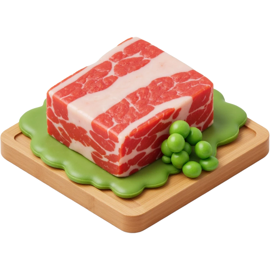 meat and eggs and peas emoji