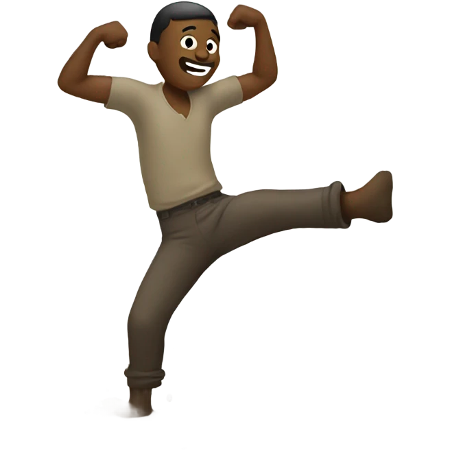 Man dancing in mud emoji
