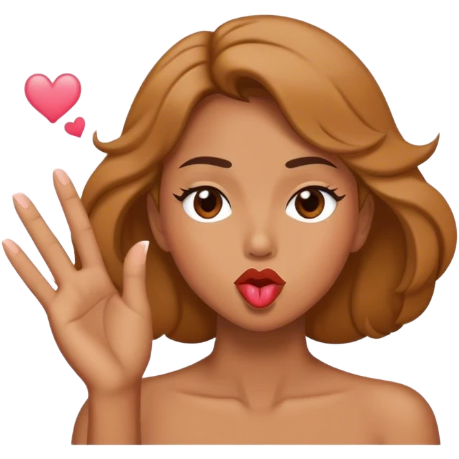 Blowing a kiss emoji