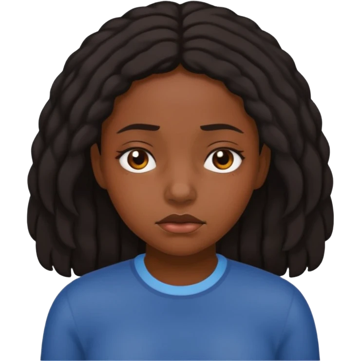 black girl tired emoji