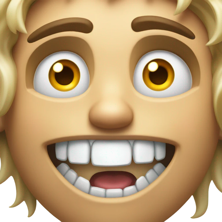 Mad smiling emoji