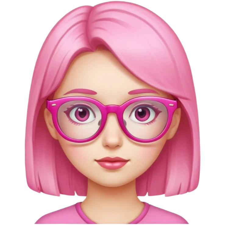 Girl with pink glasses  emoji