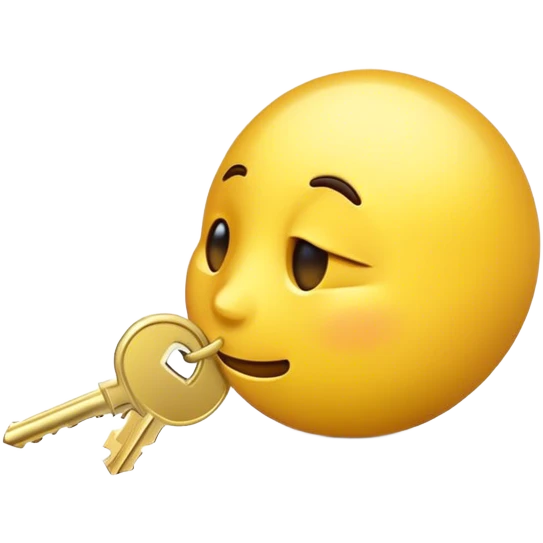 Yellow emoji sniffing a key  emoji