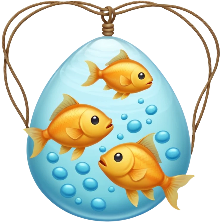 Fish laying a long string of eggs  emoji