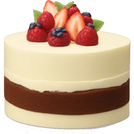 Cake white chocolate  emoji