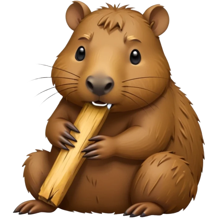 capibara chewing wood emoji