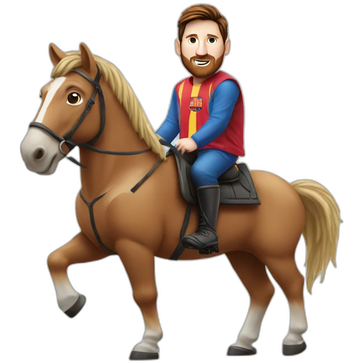 messi sur un chevale emoji