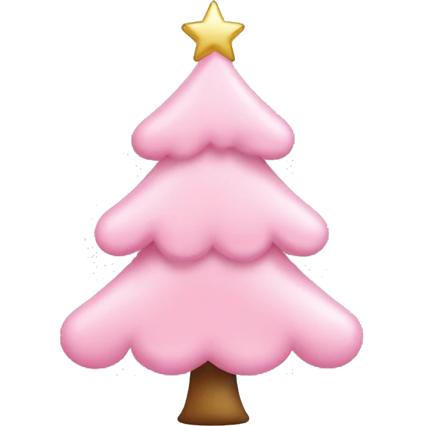 christmas tree with baby pink ornaments  emoji
