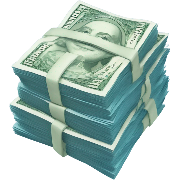 Blue money emoji