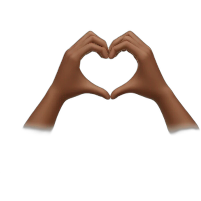 Heart made with hands emoji