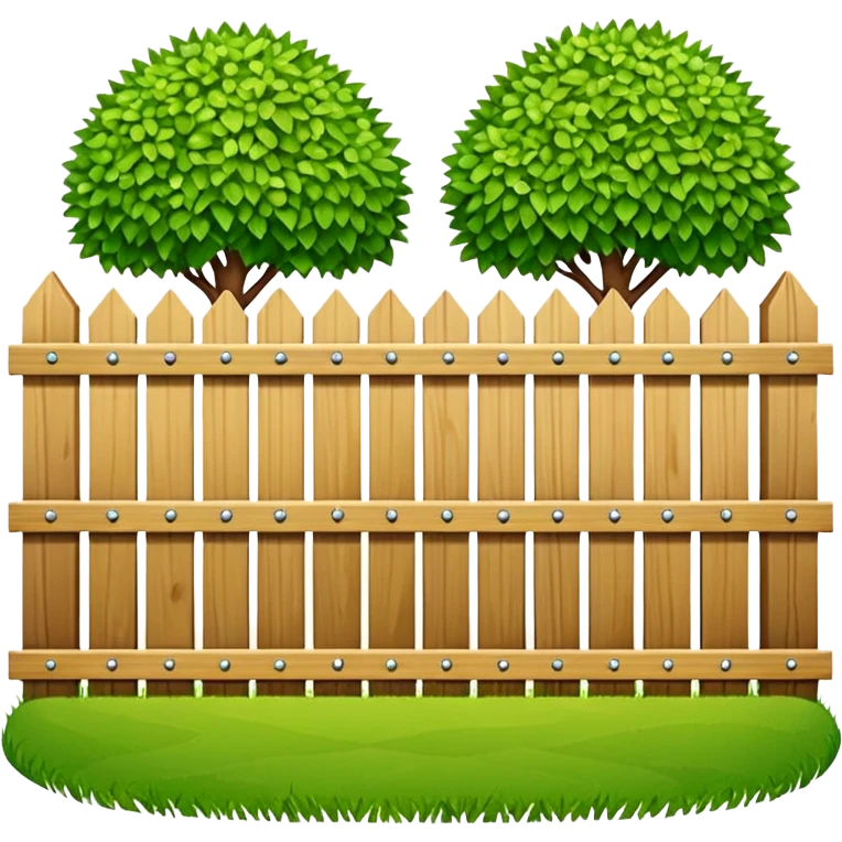 Lawn with fence emoji