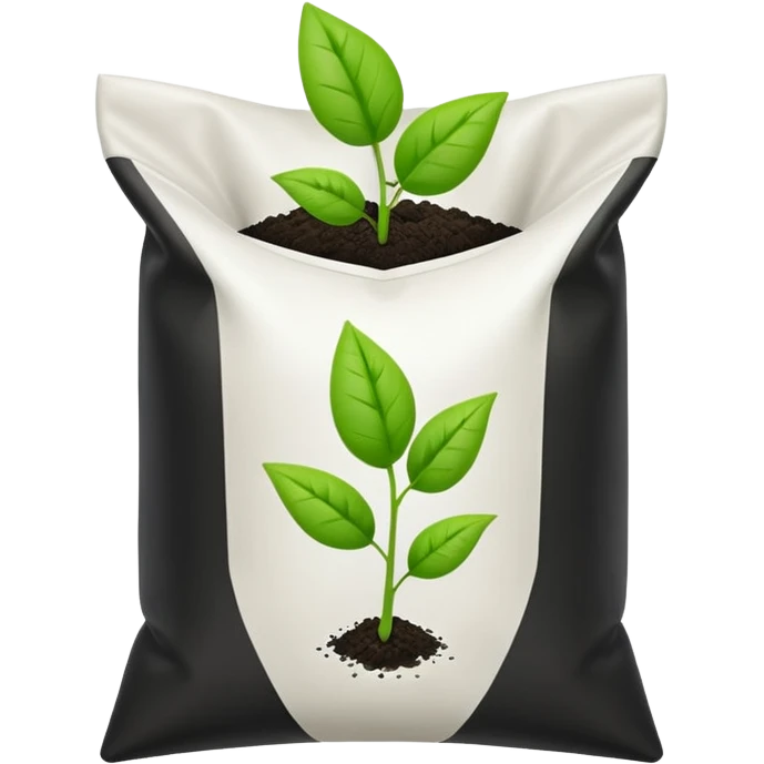 fertilizer bag with plant symbol emoji