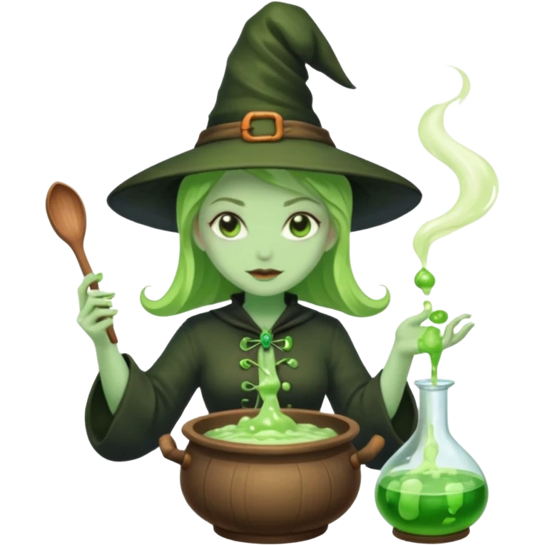 green witch cooking potion emoji