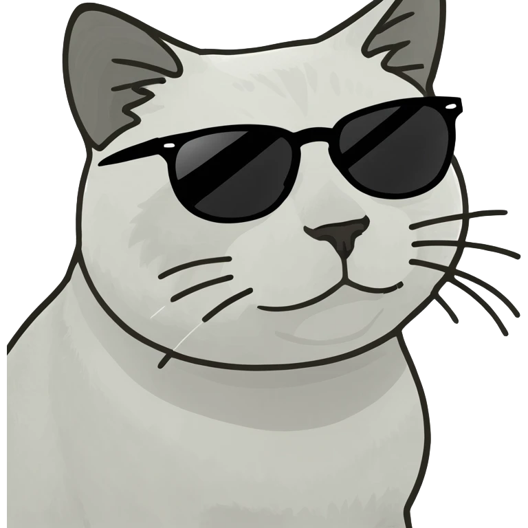 Cat with sunglasses emoji