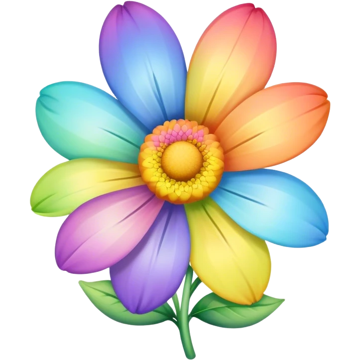 pastel rainbow flower emoji