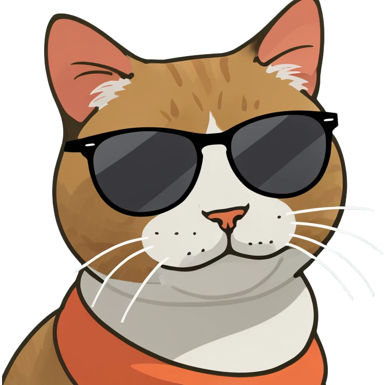 Cat with sunglasses emoji