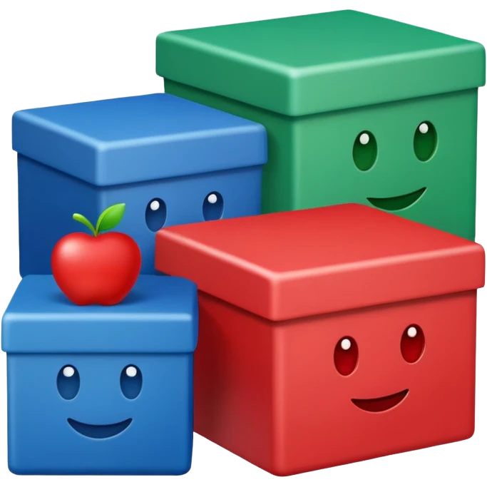 emoji of three classicboxes emoji