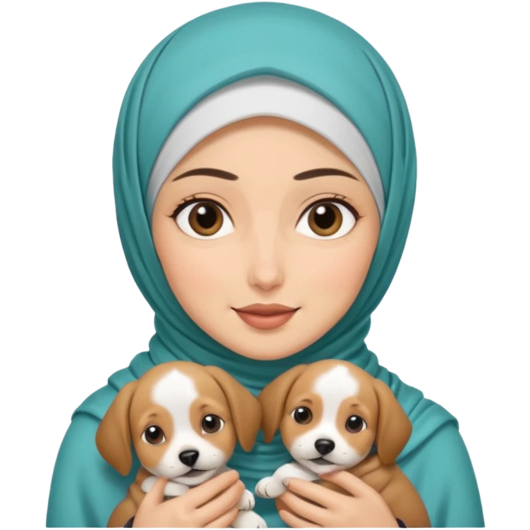 Hijabi with puppy dog facial expression  emoji