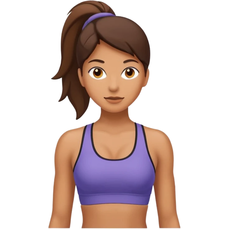 Lady in sports bra emoji